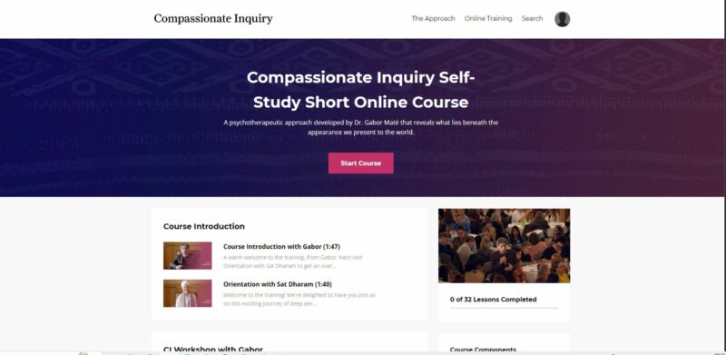 Dr. Gabor Mate – The Compassionate Inquiry Short Course Dr. Gabor Mate – The Compassionate Inquiry Short Course