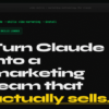 The Vibe Marketer – 10 skills to turn Claude Code into a marketing team that sells